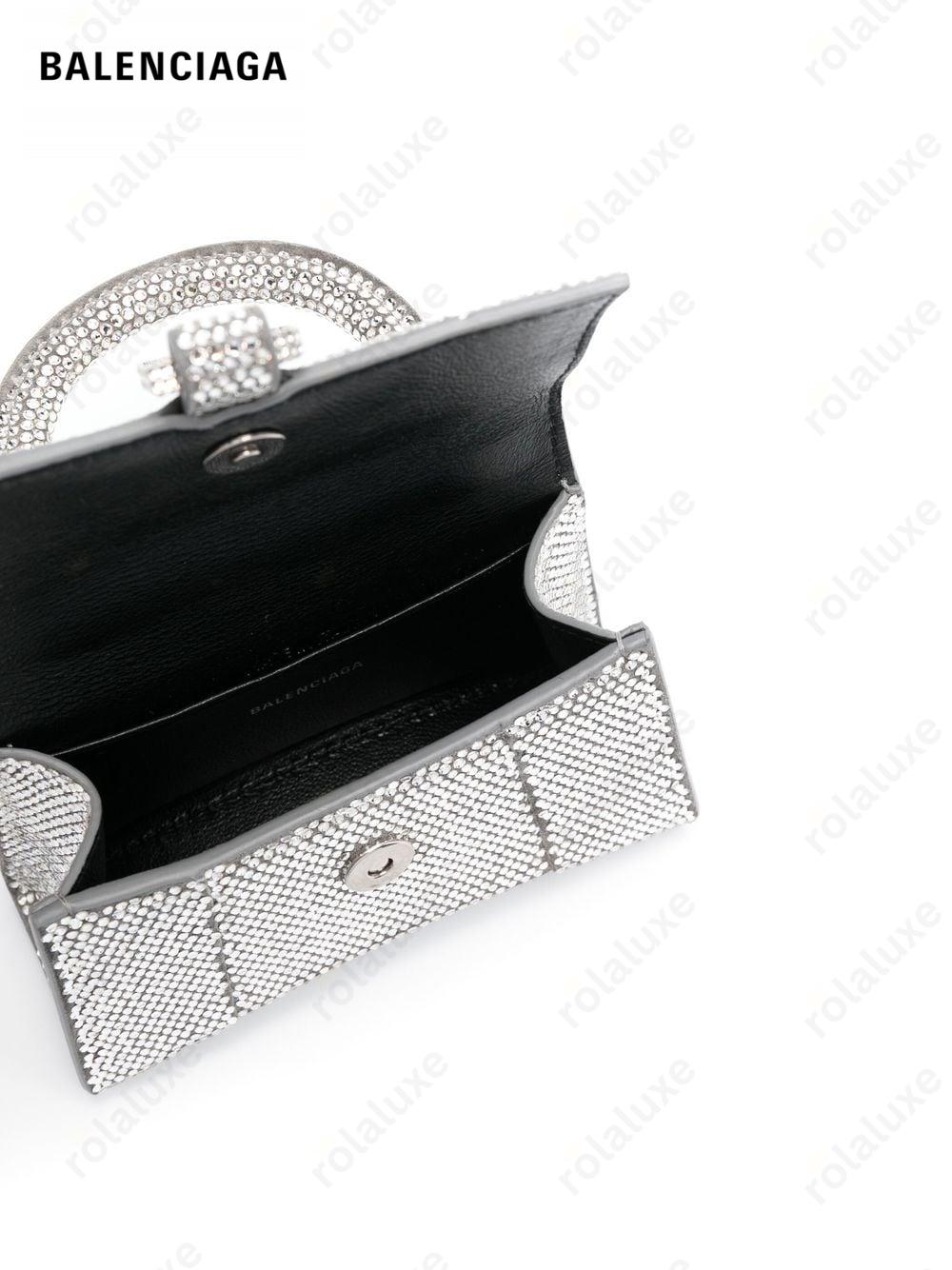 Hourglass crystal-embellished mini bag