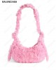 Le Cagole XS faux-fur shoulder bag