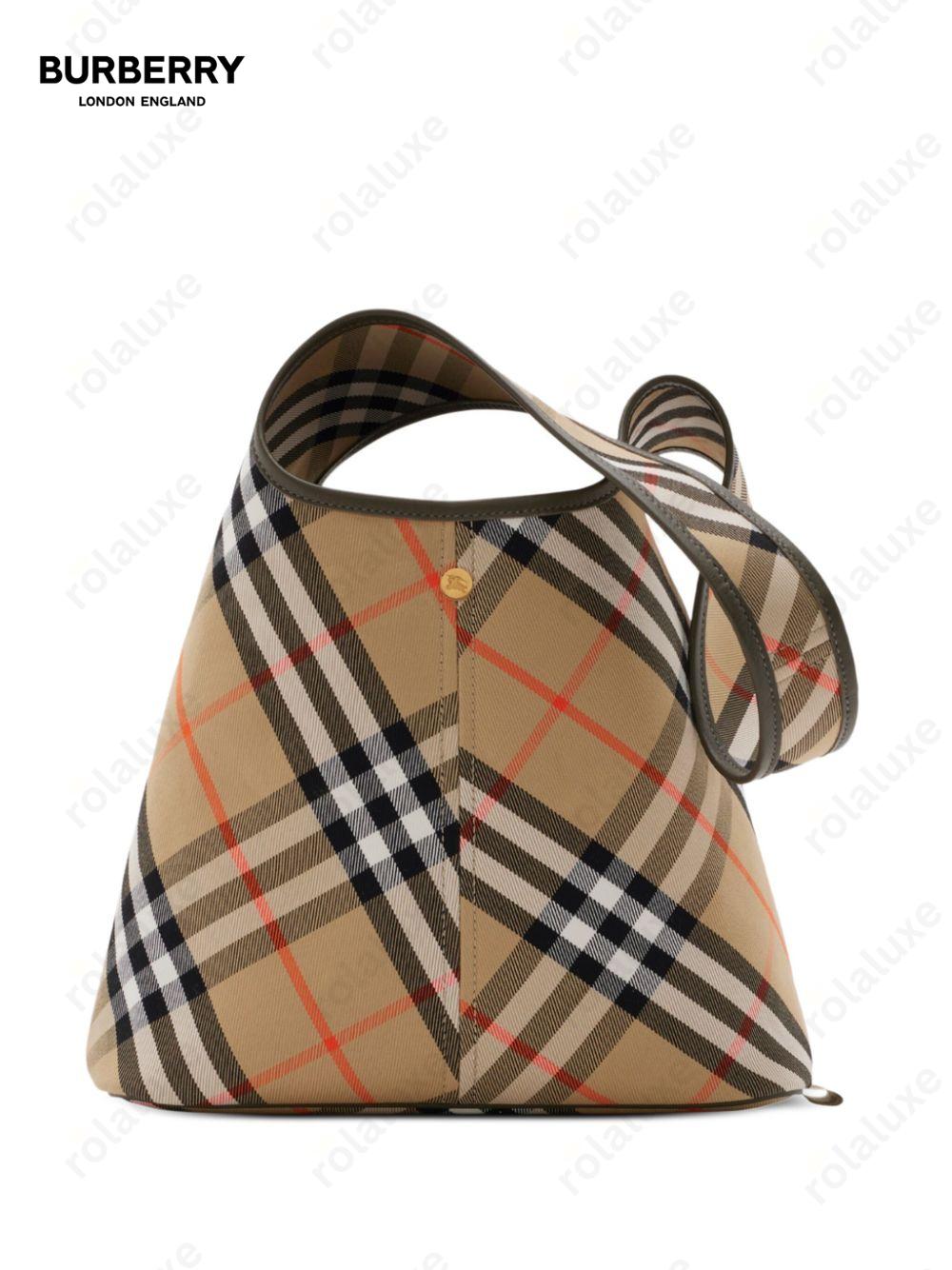 small check-pattern shoulder bag