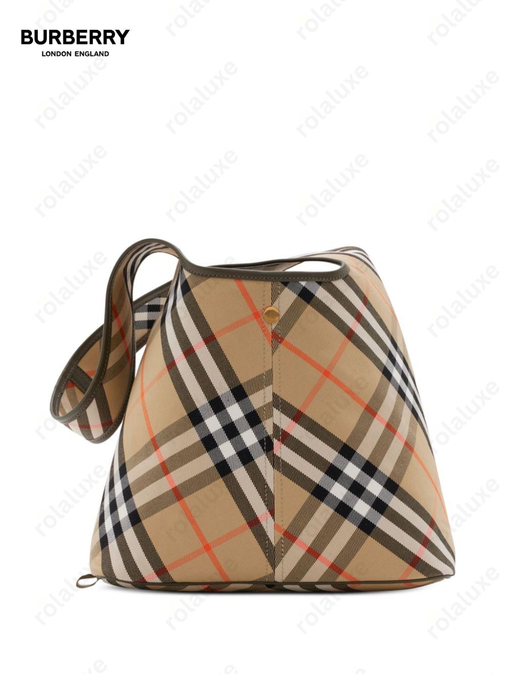 small check-pattern shoulder bag