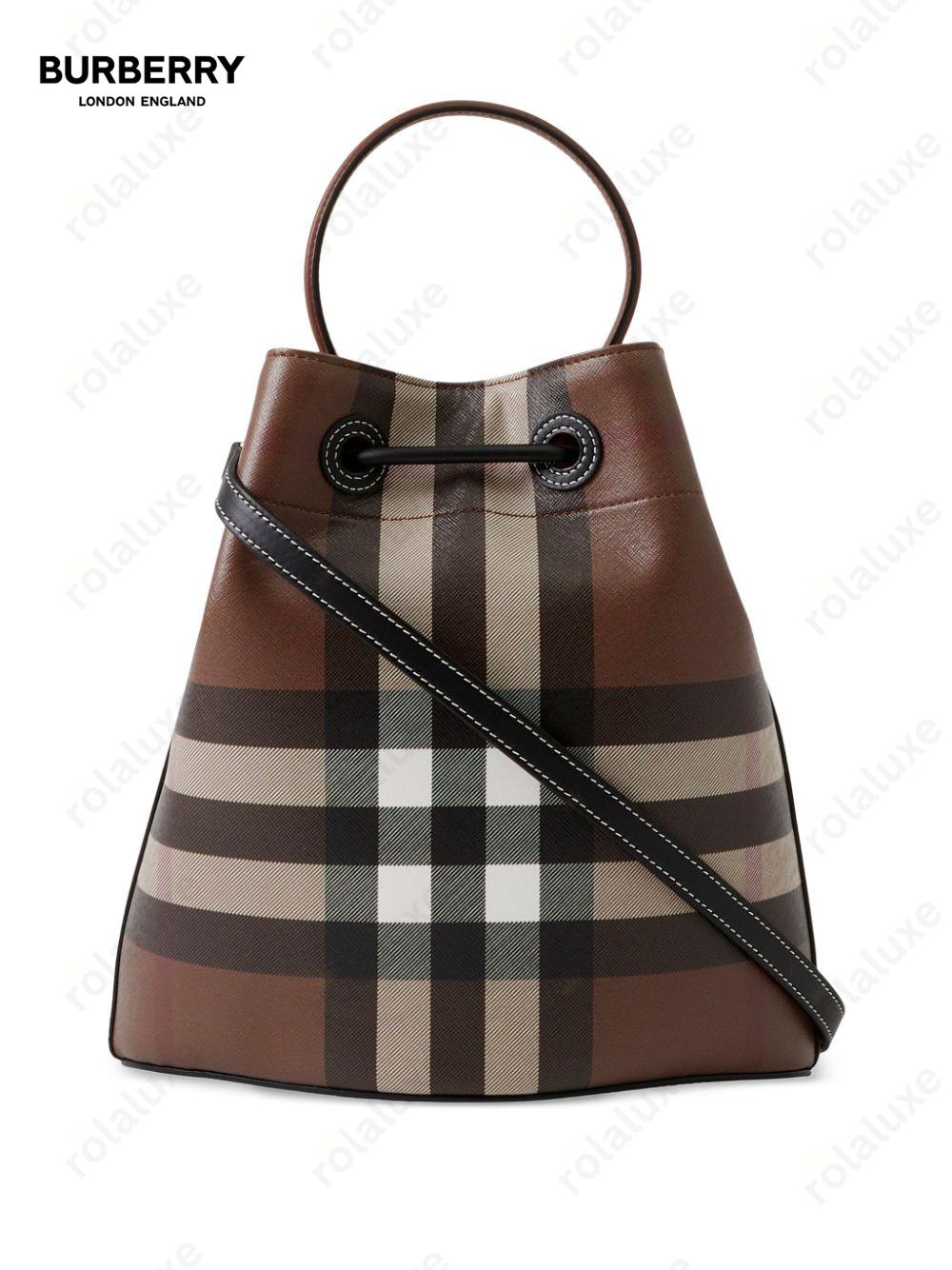 small TB leather bucket bag