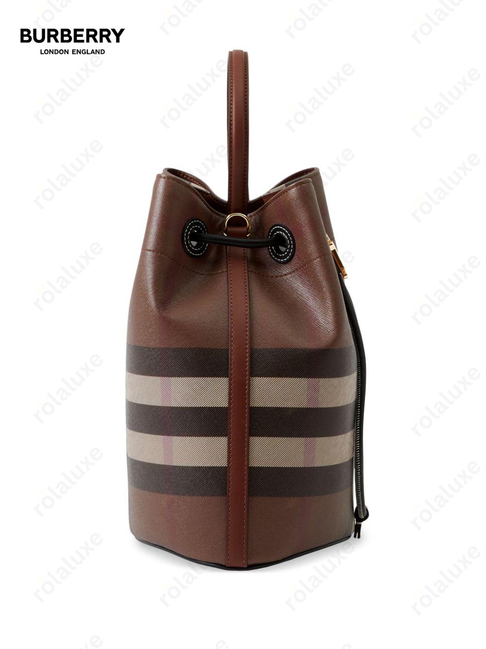 small TB leather bucket bag