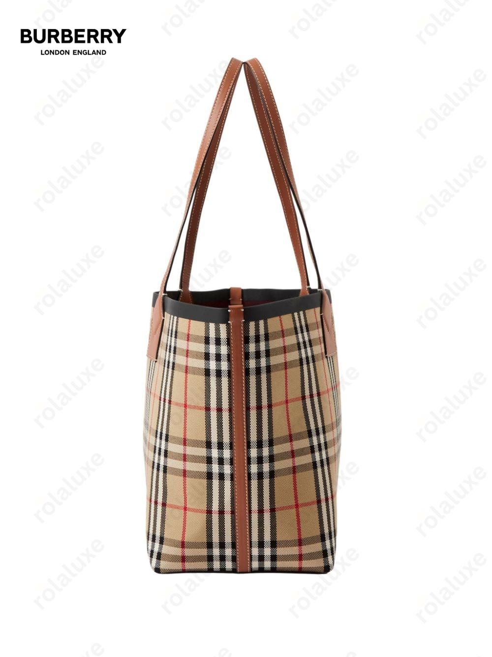 medium London check-pattern tote bag