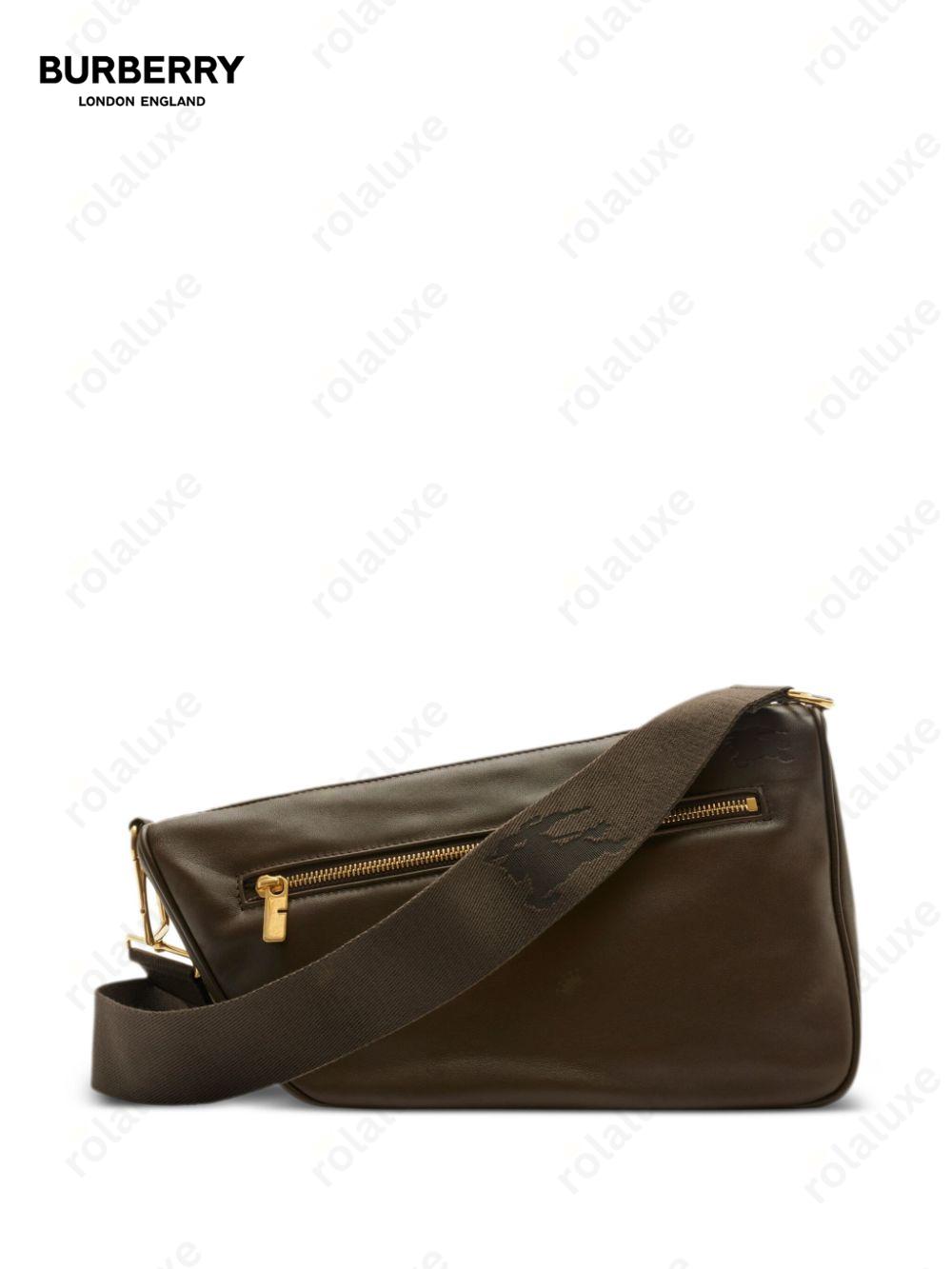 Medium Shield leather messenger bag