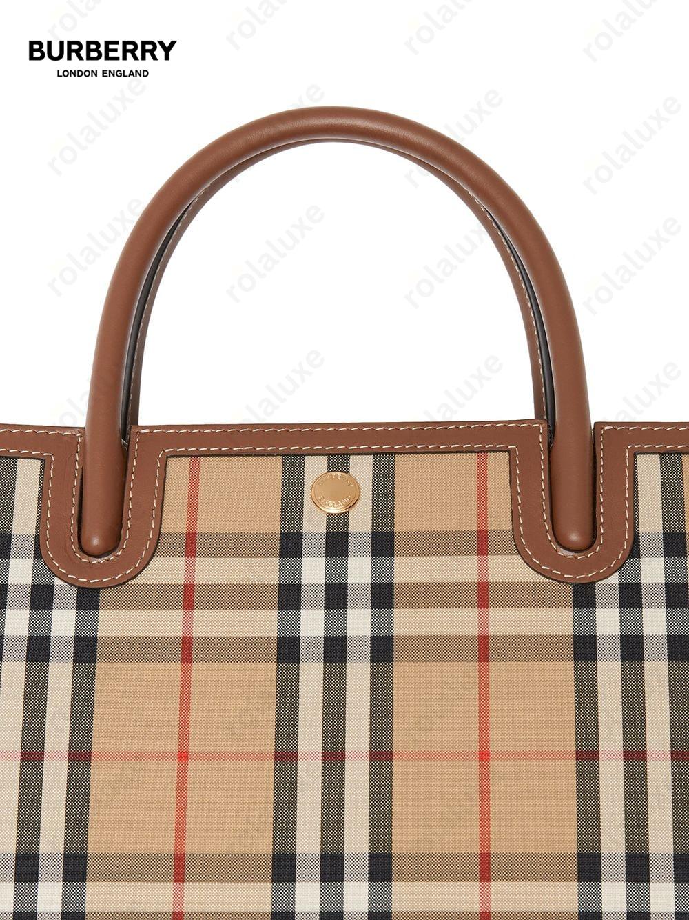 small Vintage Check two handle title bag