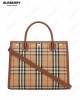 small Vintage Check two handle title bag