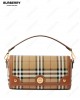 check-pattern top handle bag