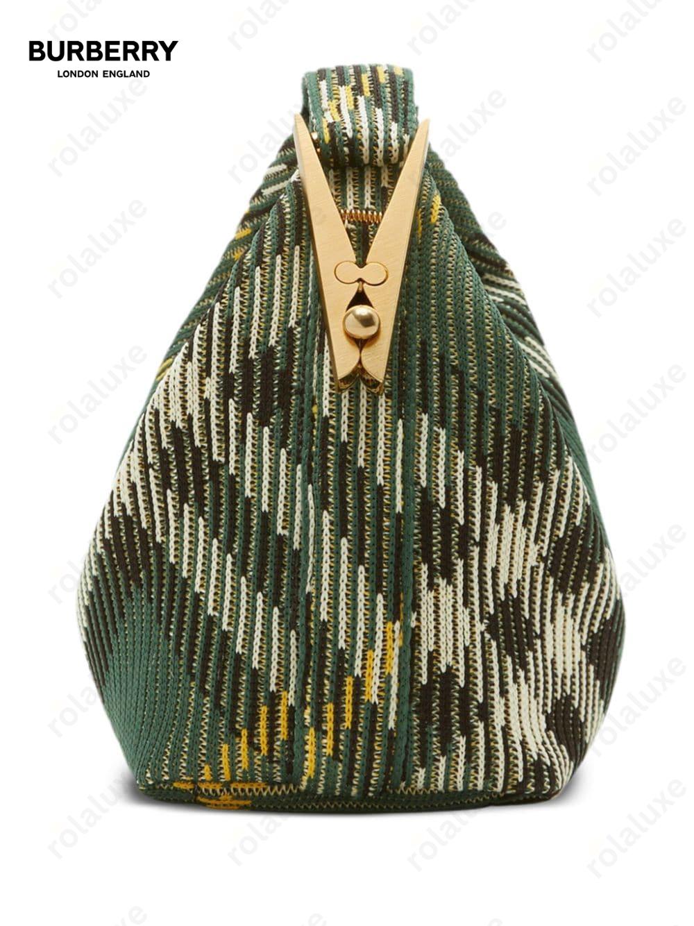 medium Peg check-pattern shoulder bag