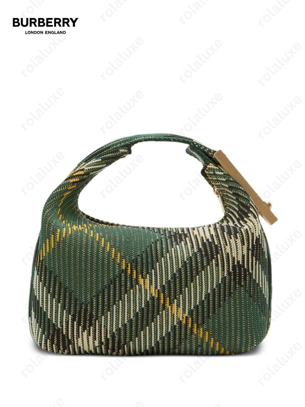 medium Peg check-pattern shoulder bag