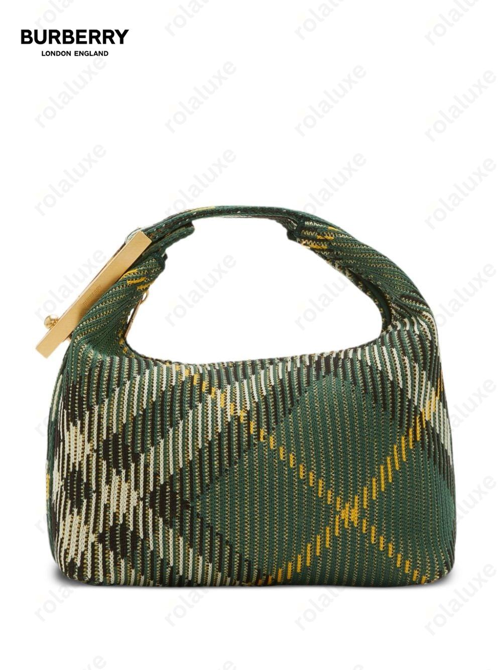 medium Peg check-pattern shoulder bag