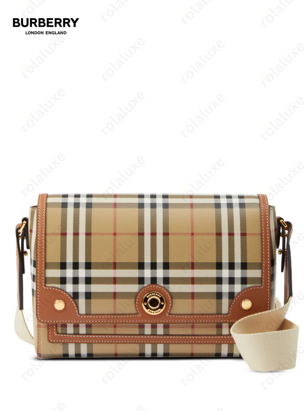 Note check crossbody bag