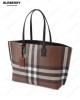 medium check tote bag