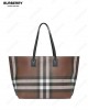 medium check tote bag