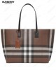 medium check tote bag