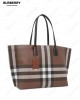 medium check tote bag