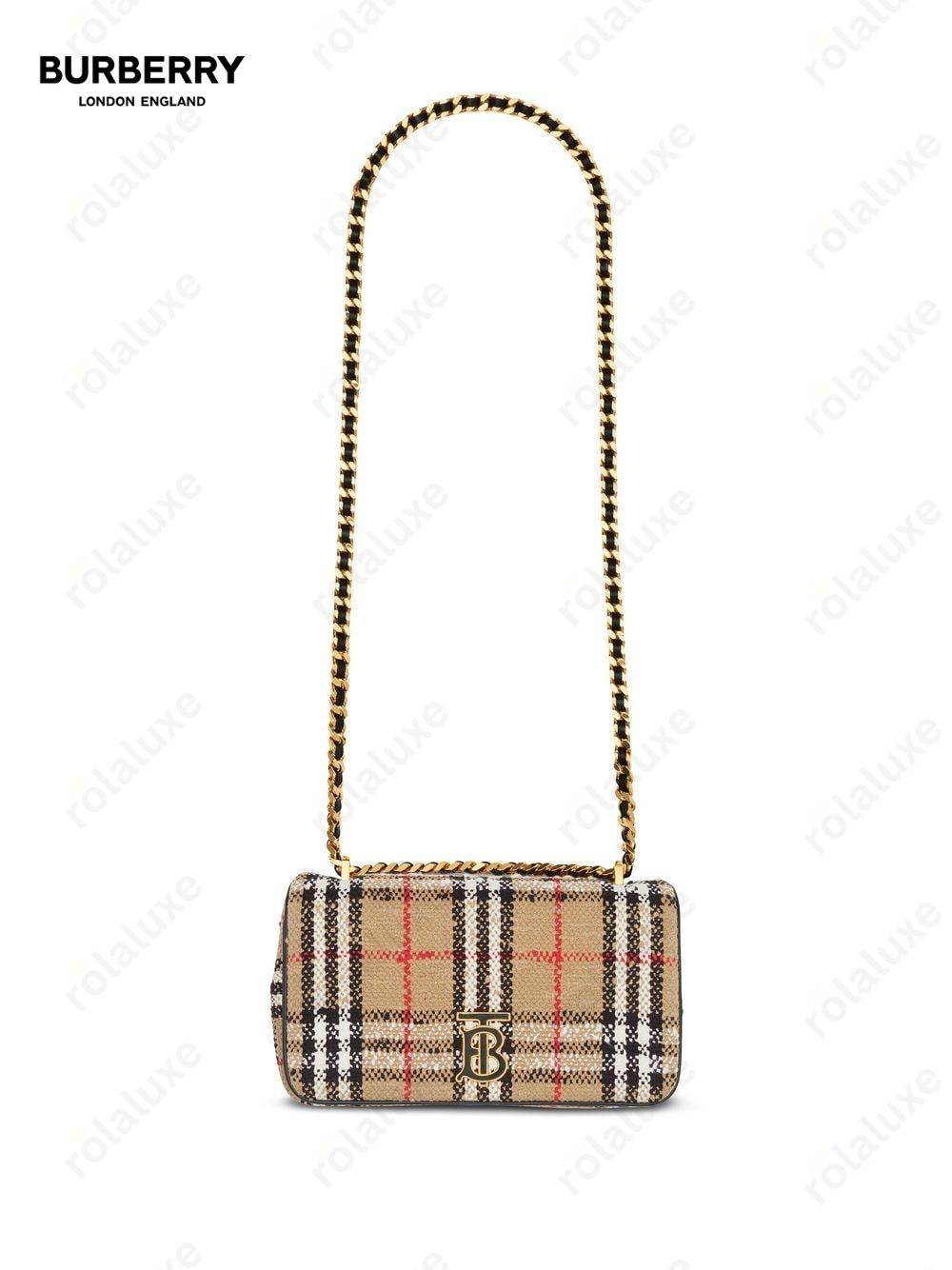 Lola Vintage-check bouclé shoulder bag