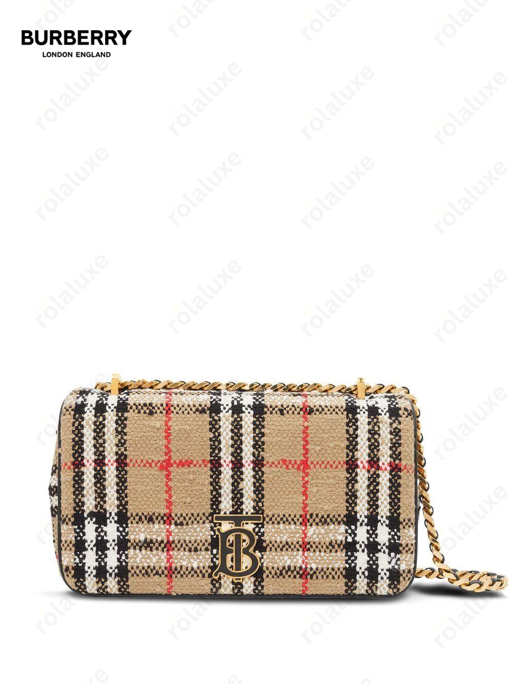 Lola Vintage-check bouclé shoulder bag