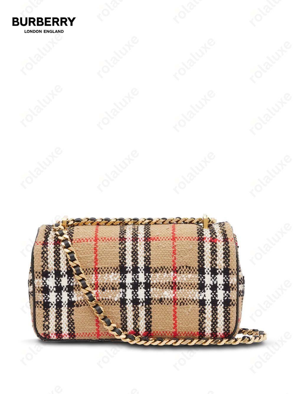 Lola Vintage-check bouclé shoulder bag