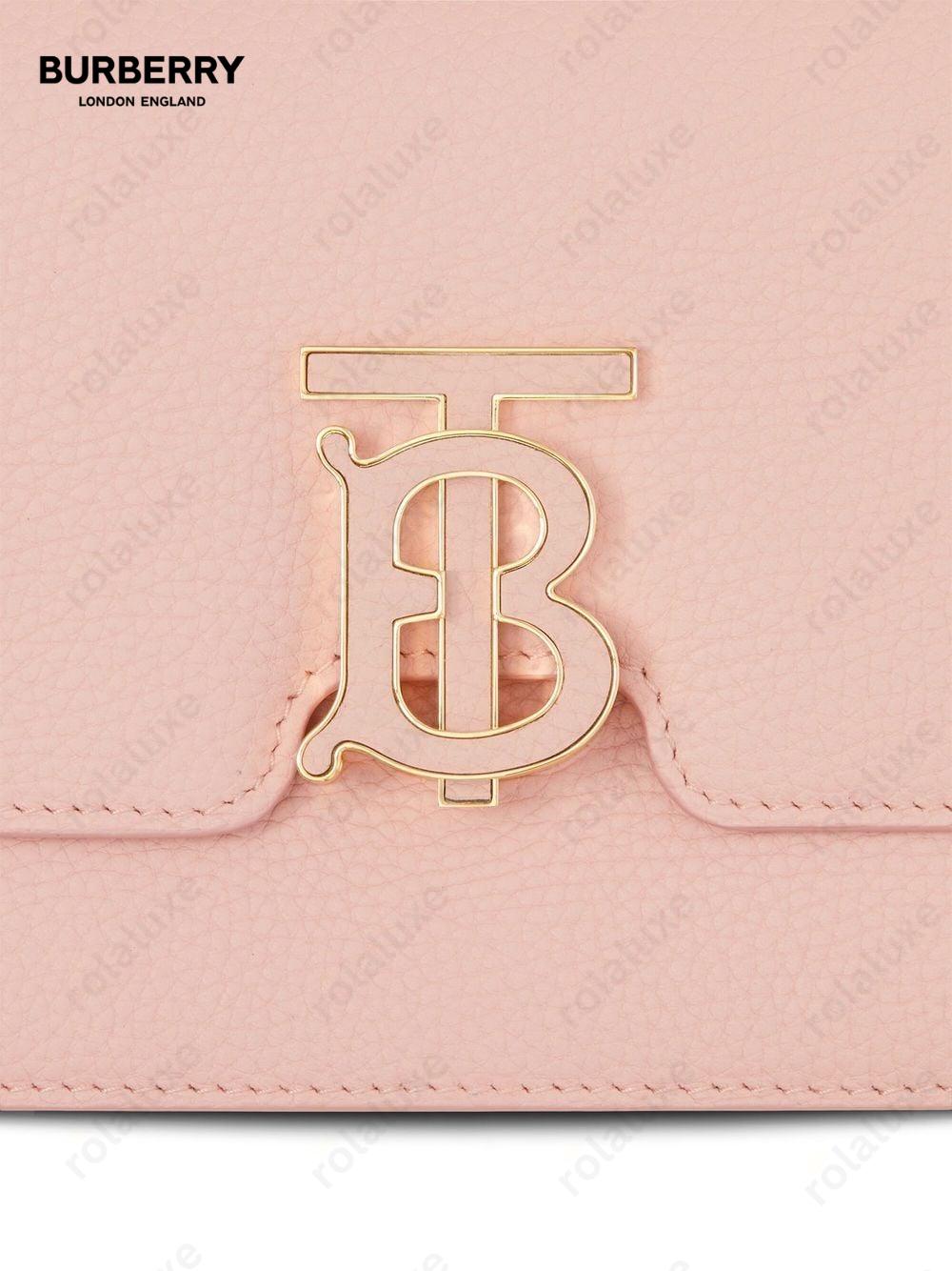 TB logo-plaque calf leather shoulder bag