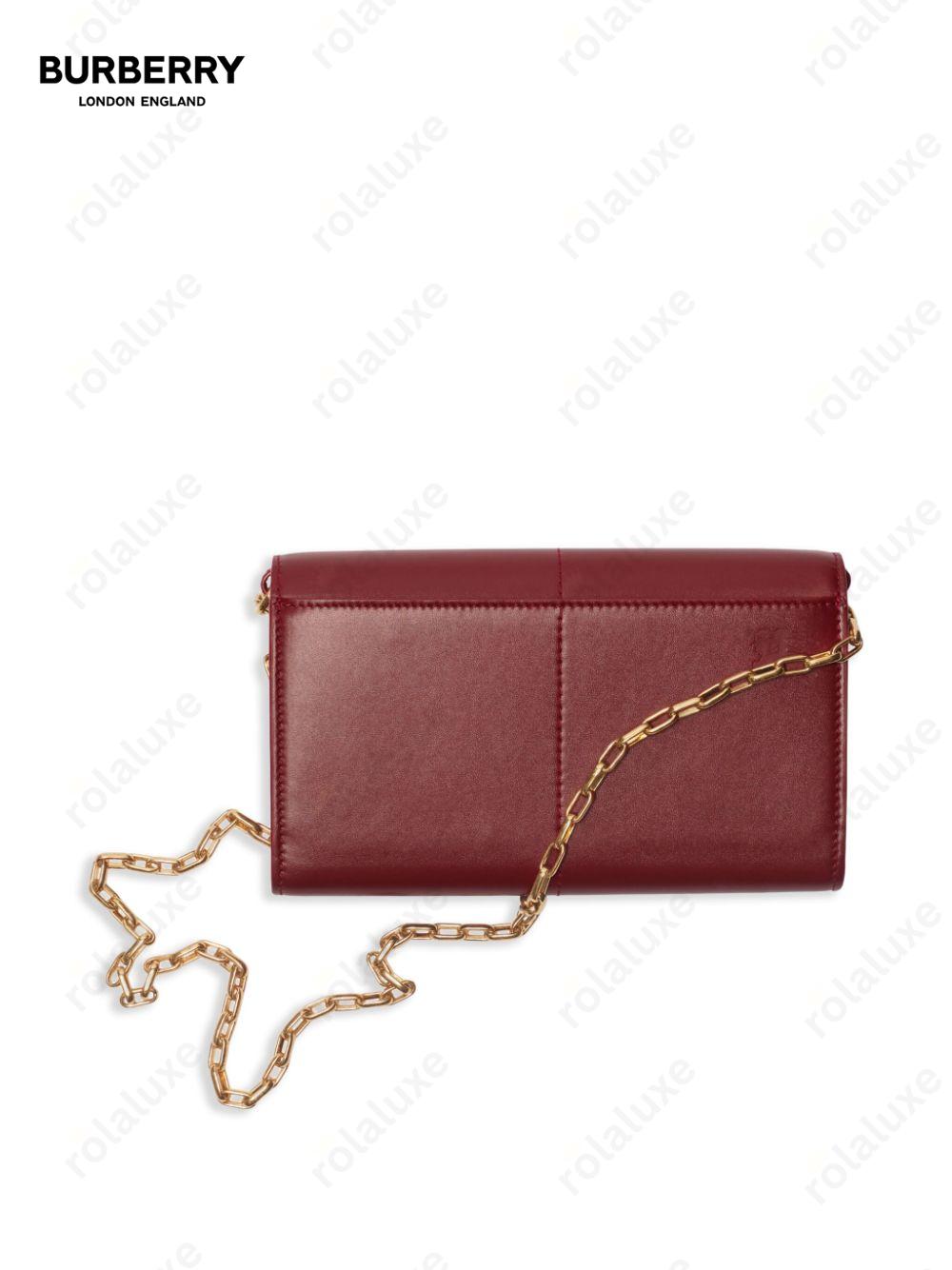 logo-stamp leather clutch bag