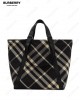 Festival check-pattern tote bag