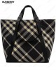 Festival check-pattern tote bag