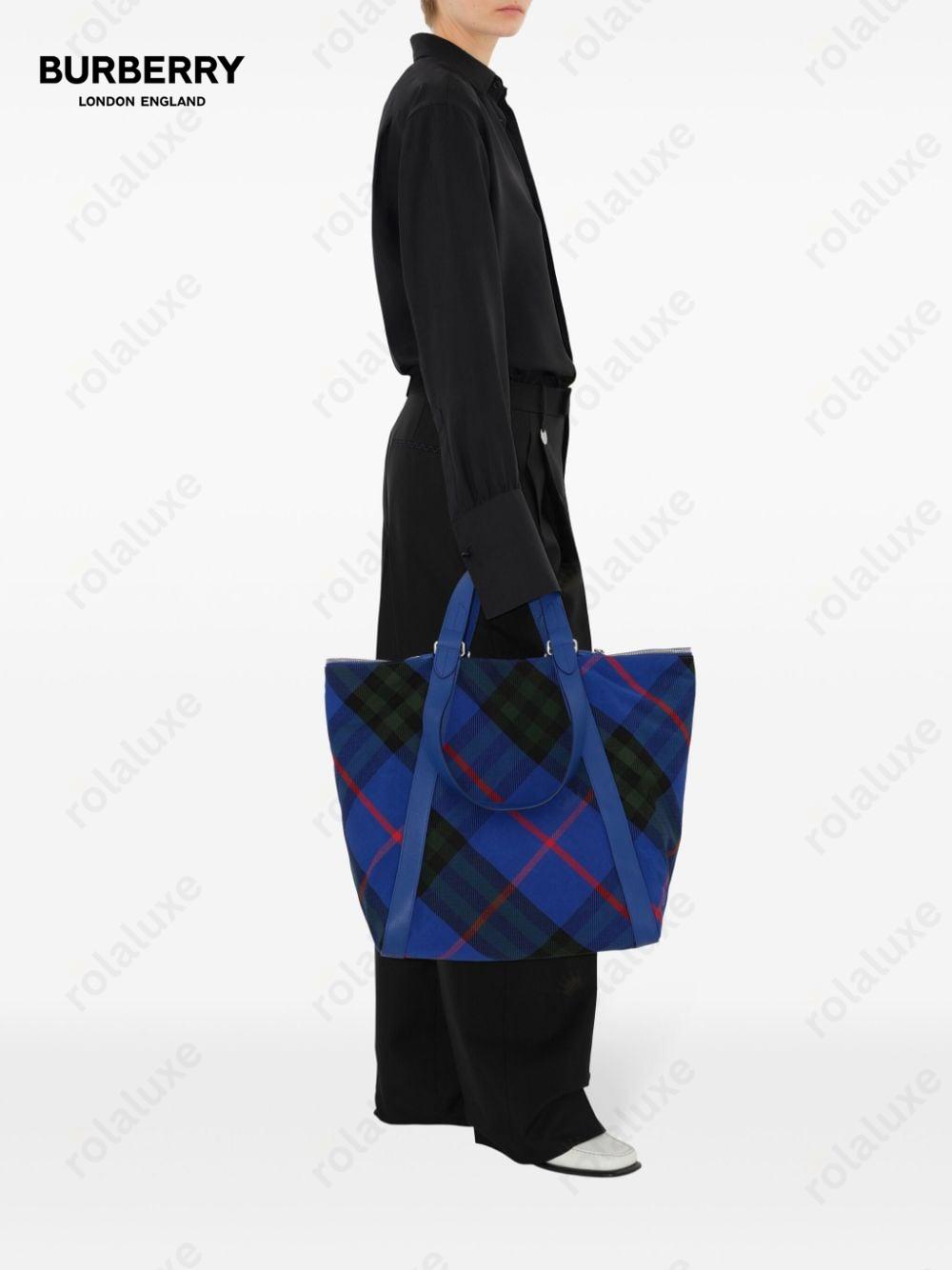 check print tote bag