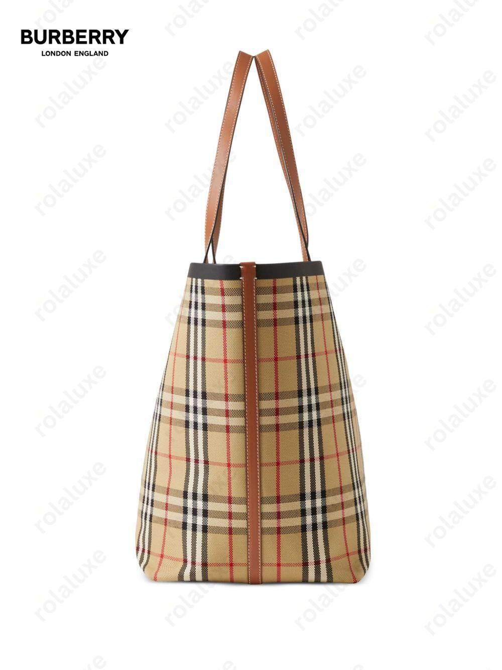 large London checked tote