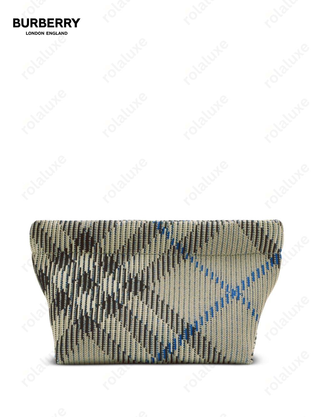 check pattern clutch bag