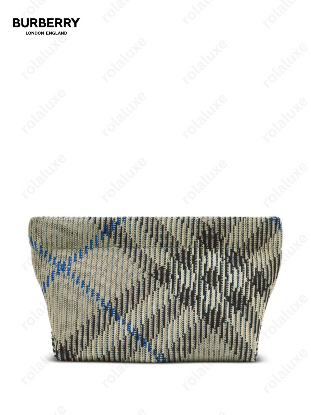 check pattern clutch bag