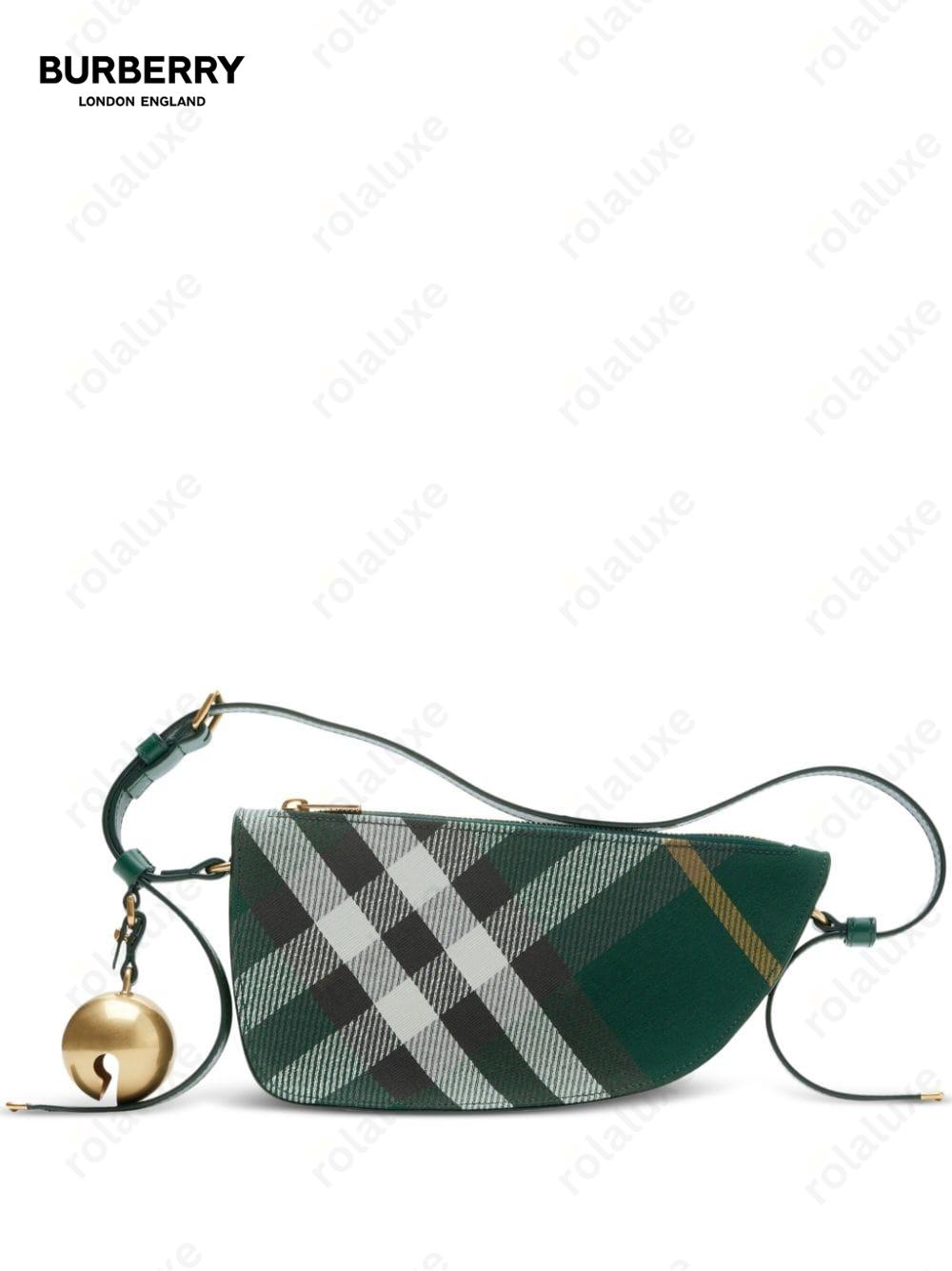 mini Shield checked crossbody bag