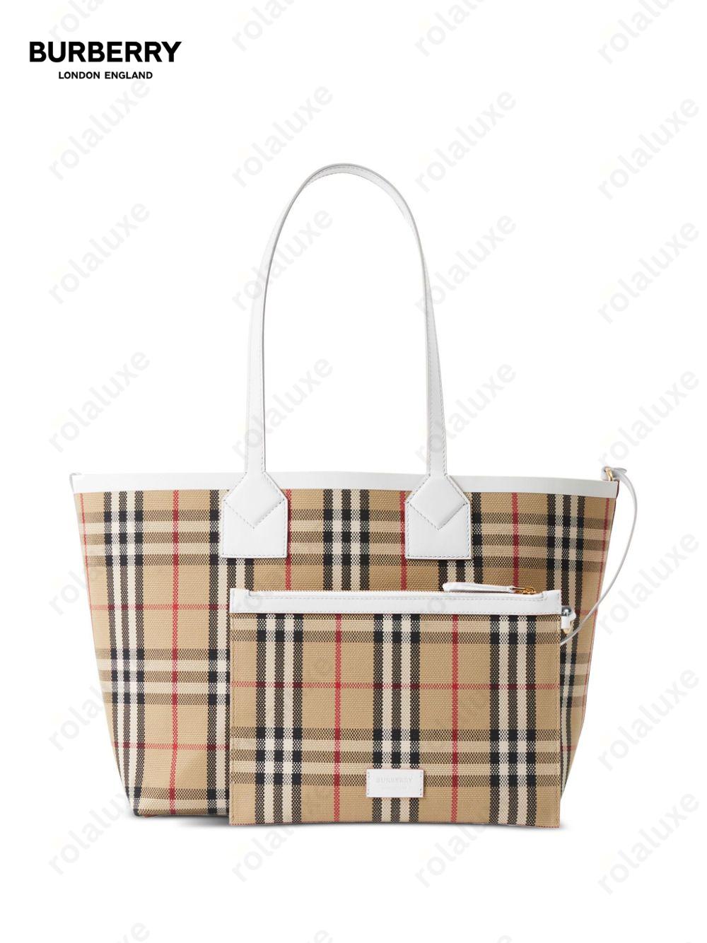 Vintage Check pattern tote bag