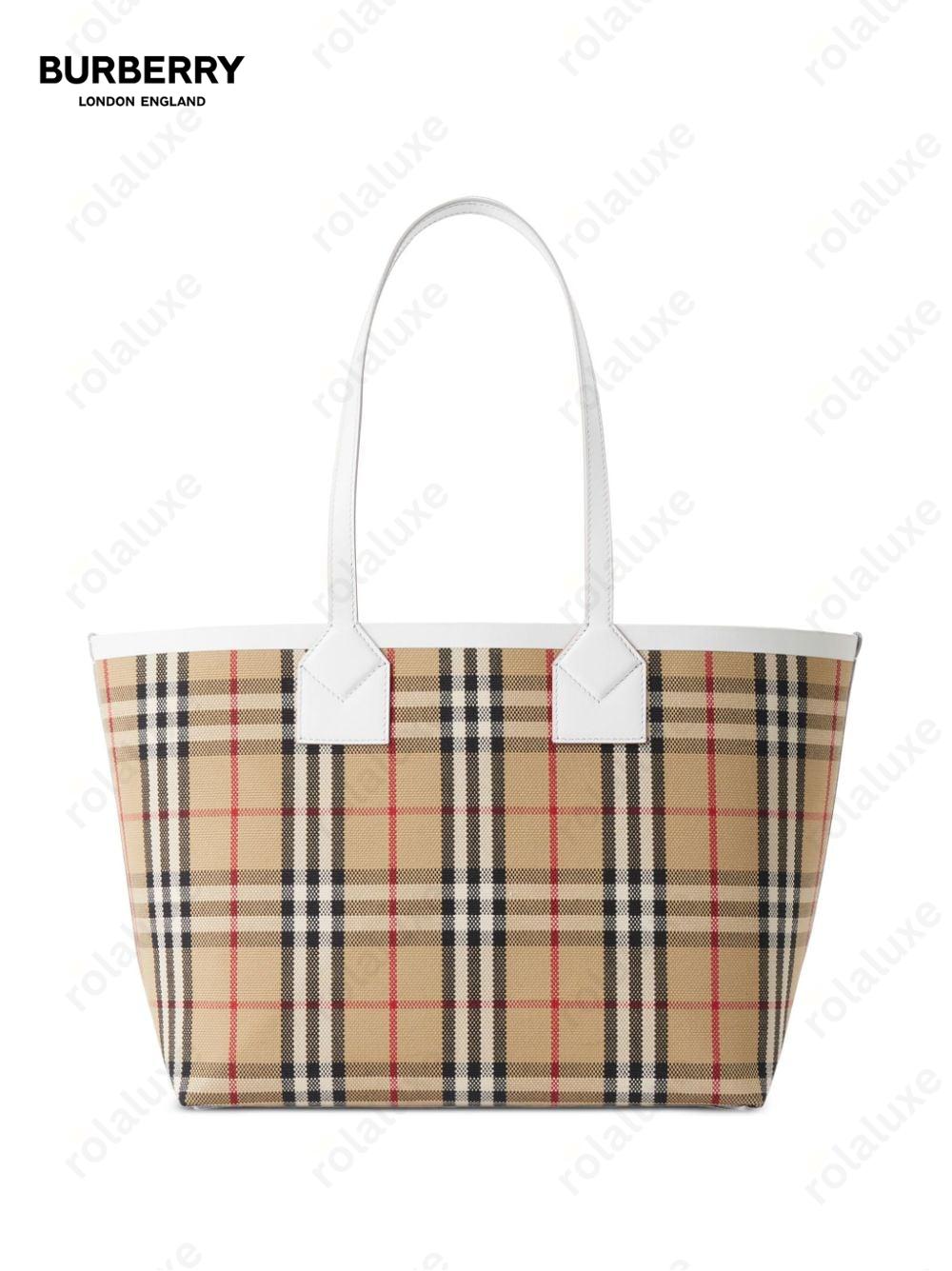 Vintage Check pattern tote bag