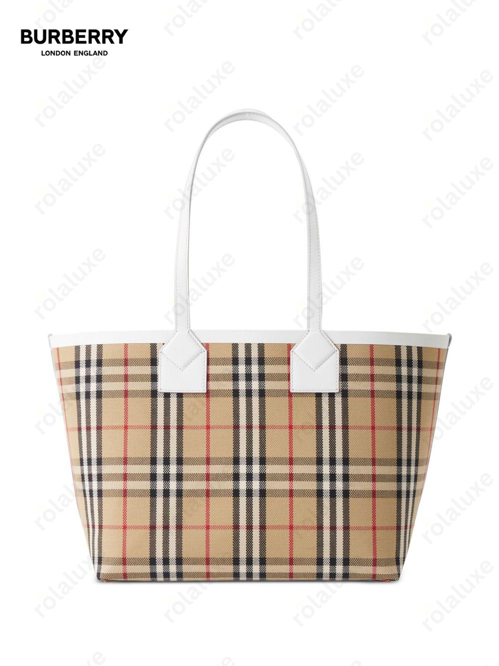 Vintage Check pattern tote bag