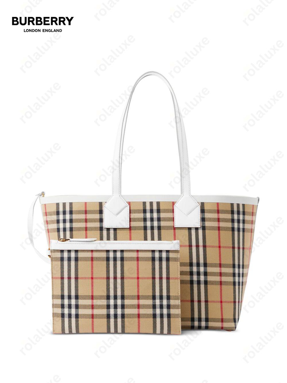 Vintage Check pattern tote bag