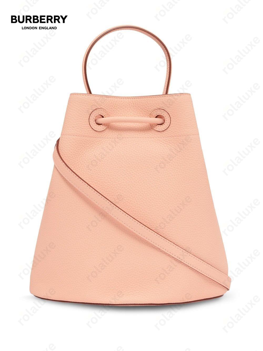 TB logo-plaque leather bucket bag