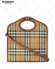 check-patterned mini tote bag