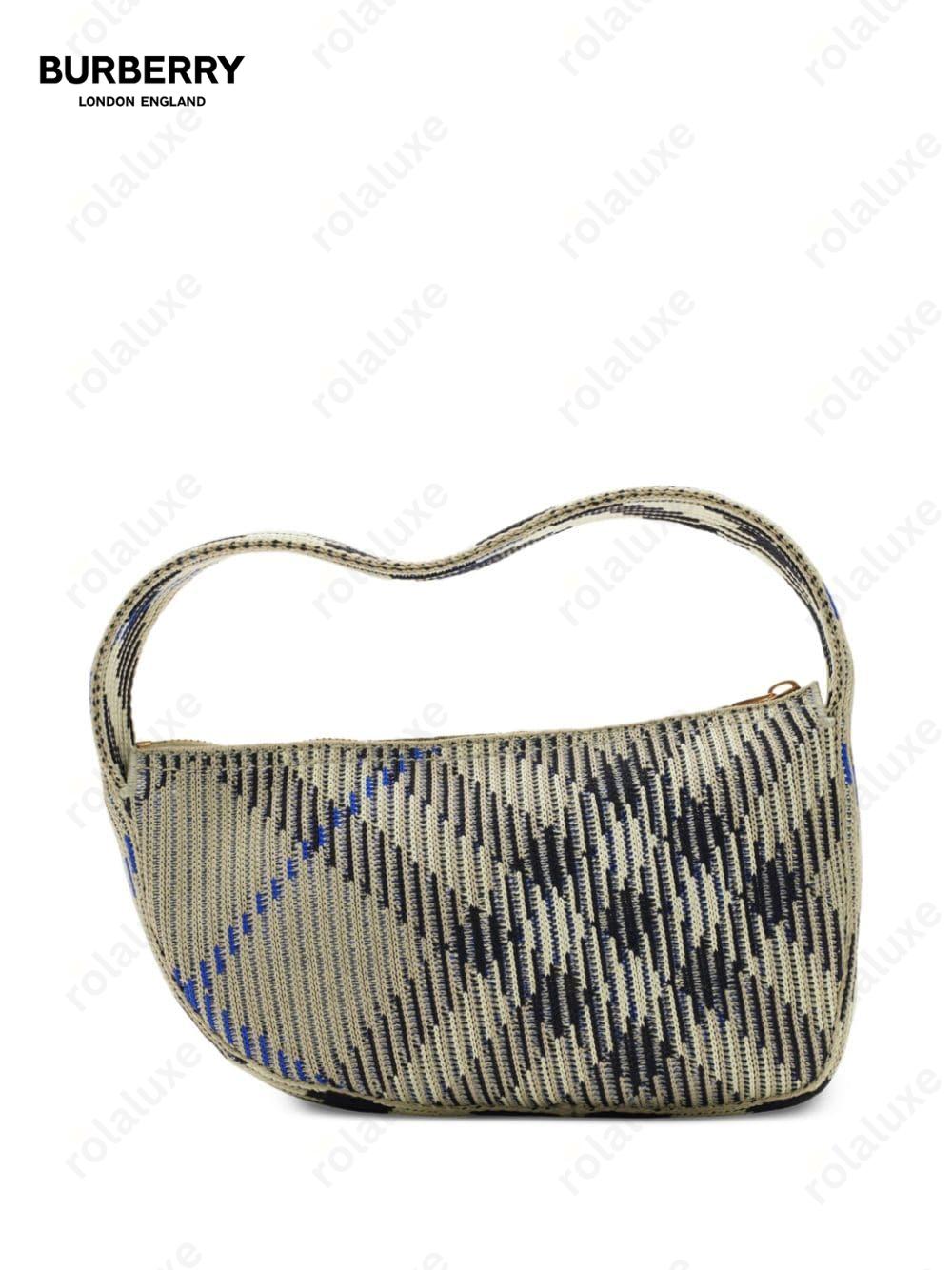 Check mini knitted bag