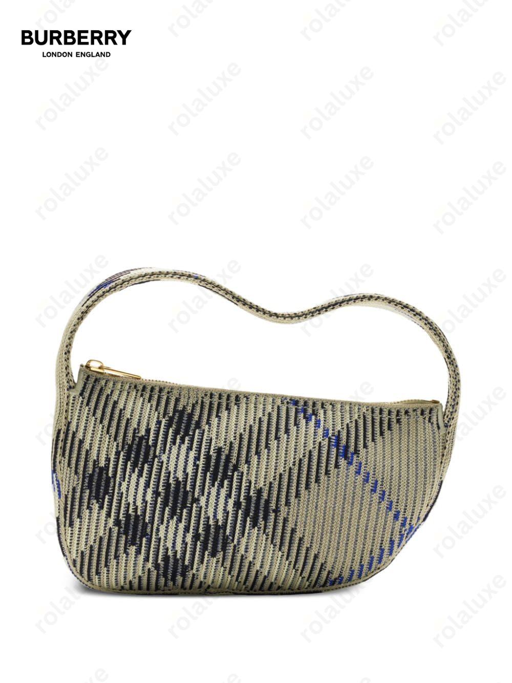 Check mini knitted bag