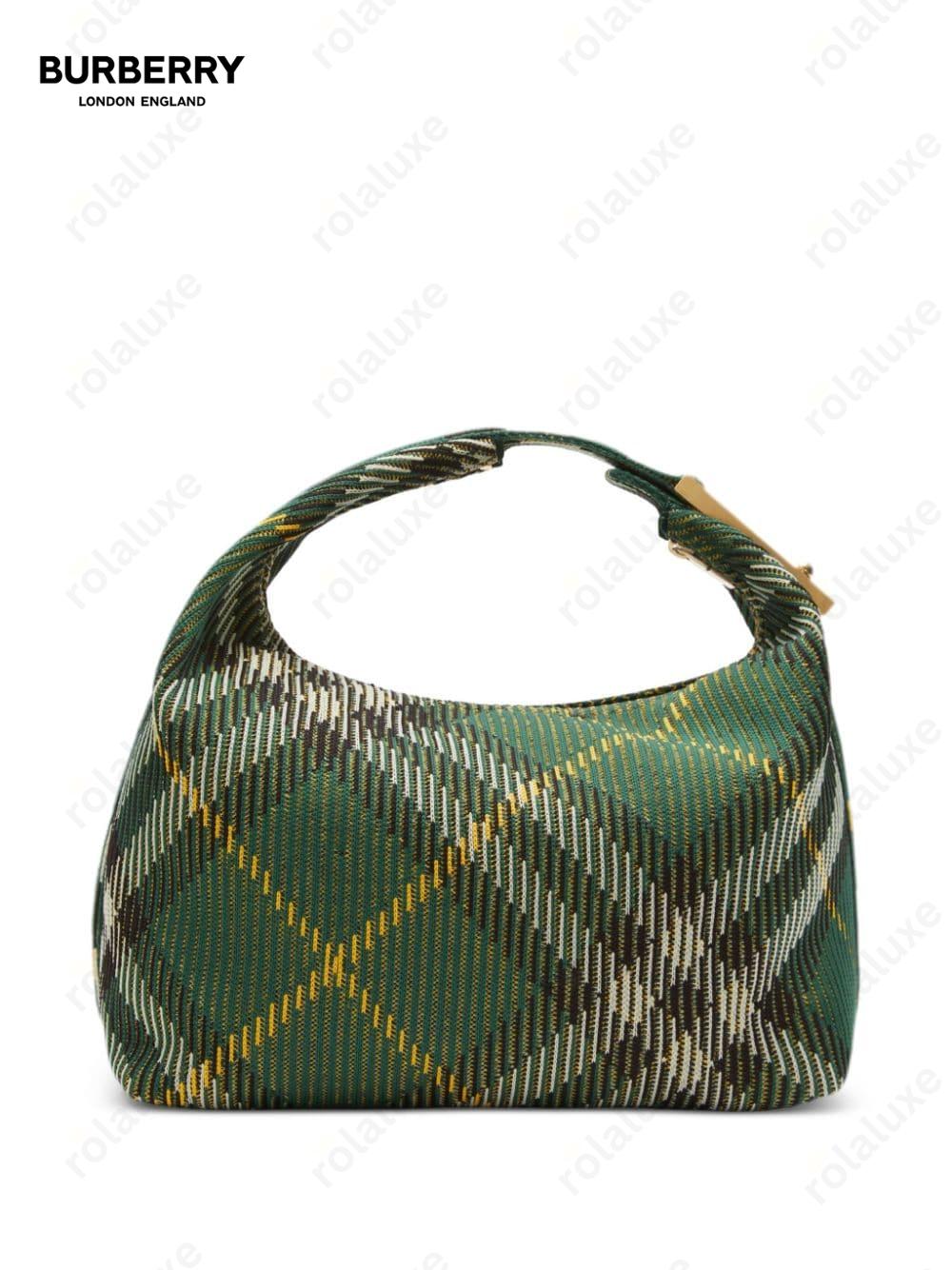 medium Peg check-pattern shoulder bag