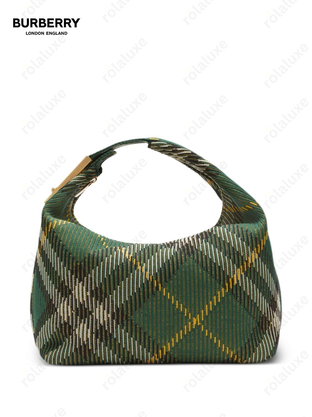 medium Peg check-pattern shoulder bag