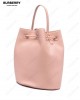 grained-leather bucket bag