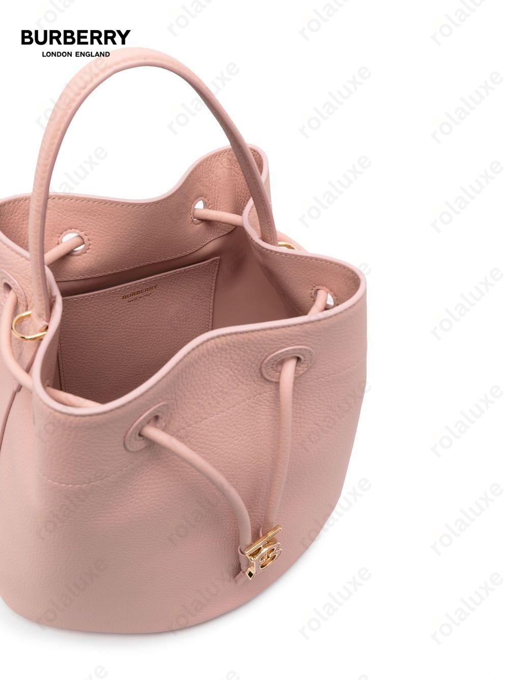 grained-leather bucket bag