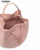 grained-leather bucket bag