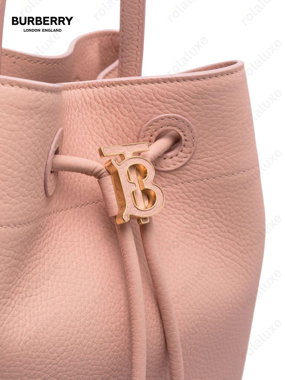 grained-leather bucket bag