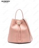 grained-leather bucket bag