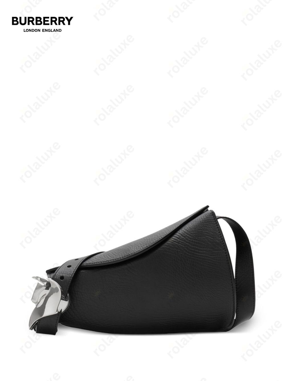 Horn leather shoulder bag