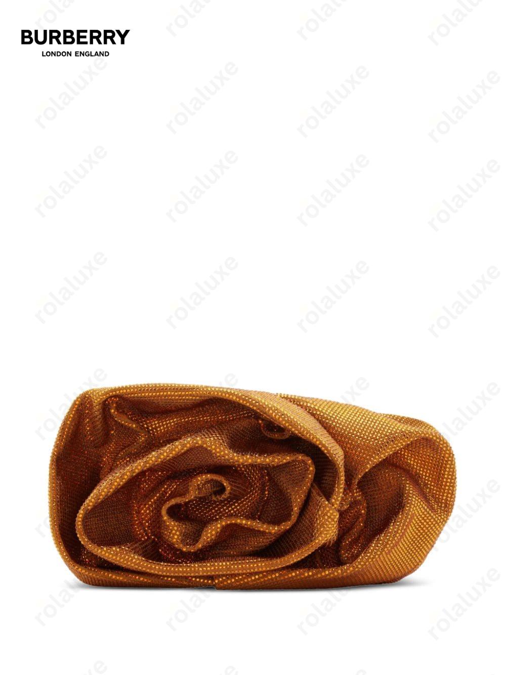 Rose leather clutch