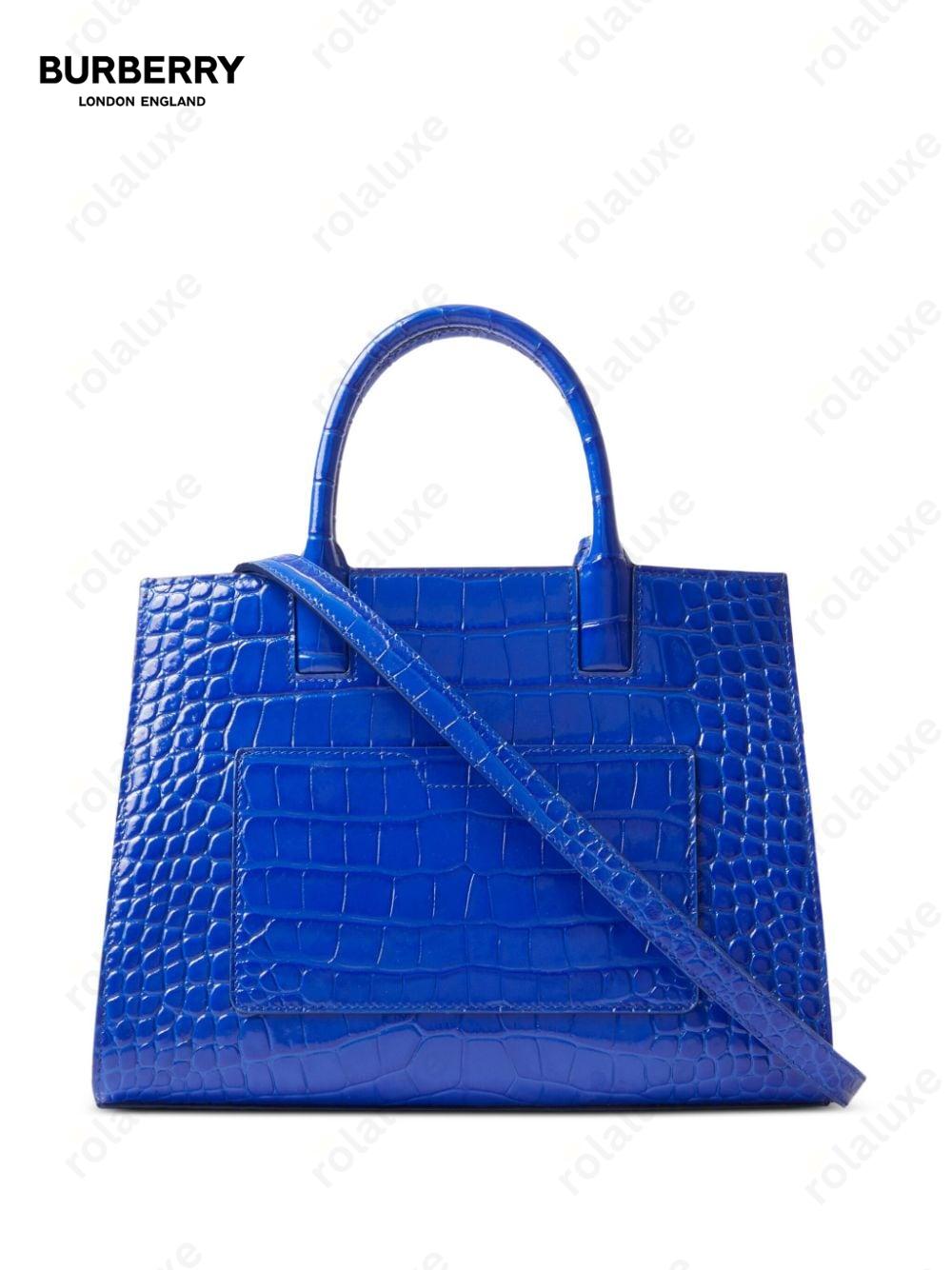 mini Frances crocodile-effect tote bag