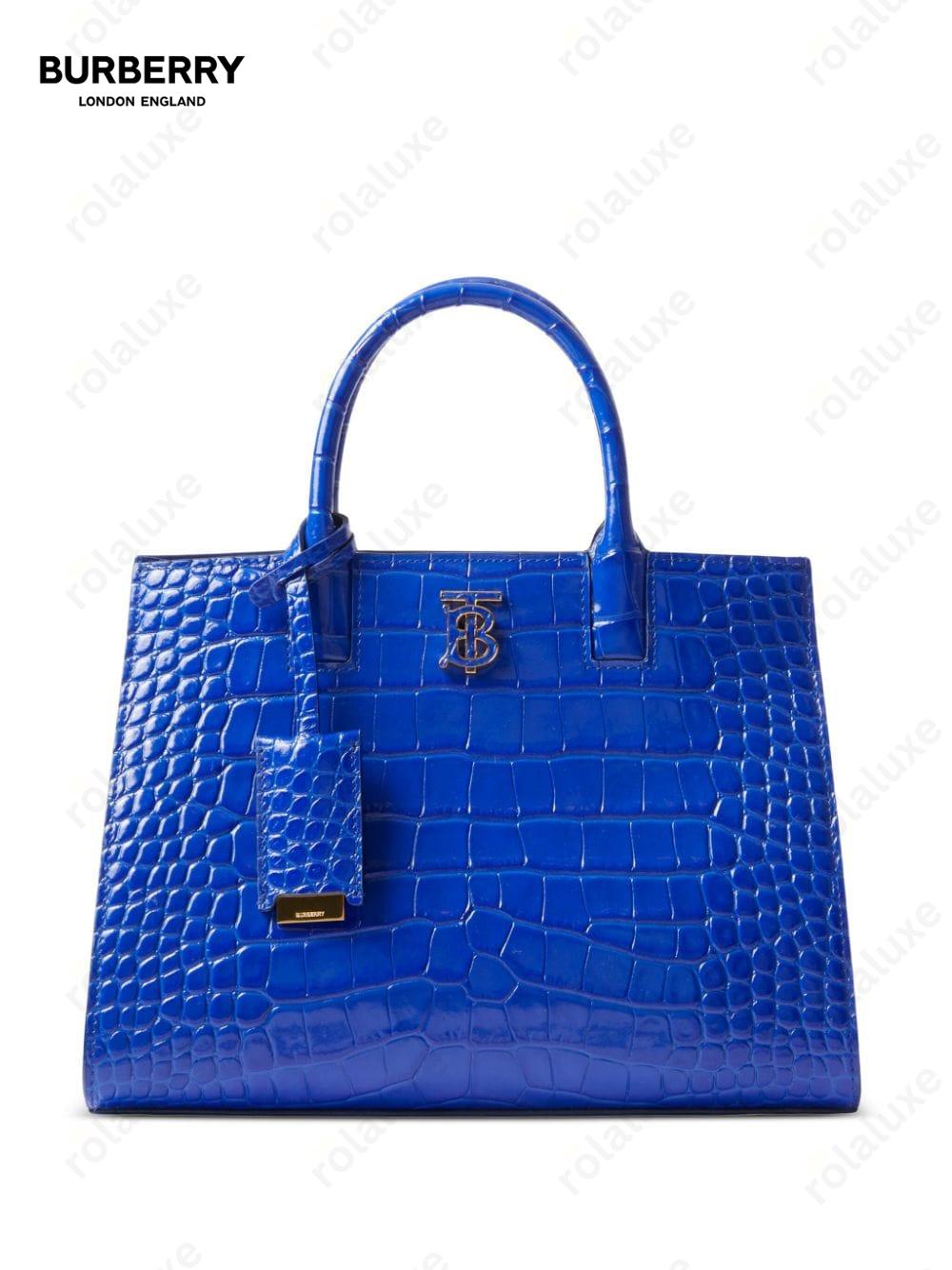 mini Frances crocodile-effect tote bag